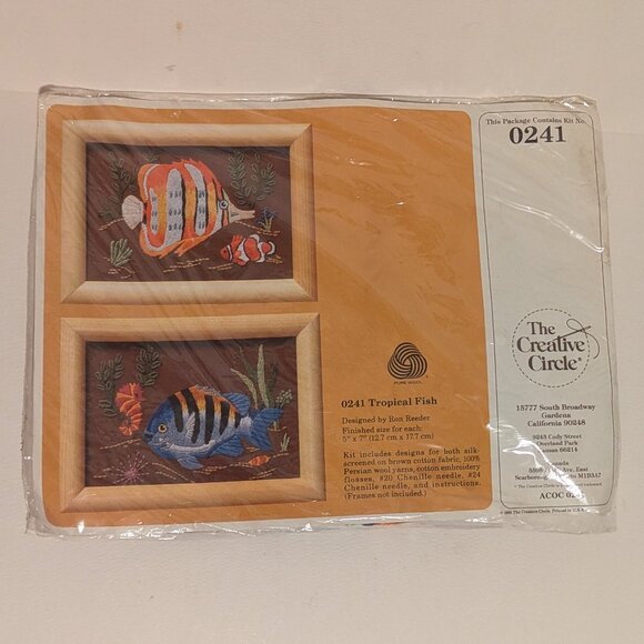 Creative Circle Tropical Fish Needlework Kit New Unopened Condition - Picture 1 of 6